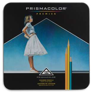 Prismacolor 132 Colored Pencils   Brand New In Tin Case  