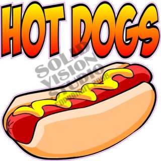 Hot Dog Concession Trailer Cart Truck Sign Decal  