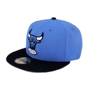  Chicago Bulls New Era Hooks 59FIFTY Hat Cap, Blue 7 1/8 