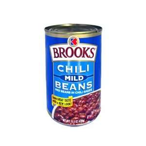 Brooks Mild Chili Beans 15.5oz   12 Unit Pack  Grocery 