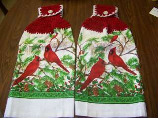 Cardinals Crochet Top Towels (2)  