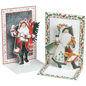  Caspari Set of 12 Holiday Pop up Cards with envelopes in 