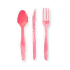 Candy Pink Party Supplies CUTLERY FORKS SPOONS KNIVES  