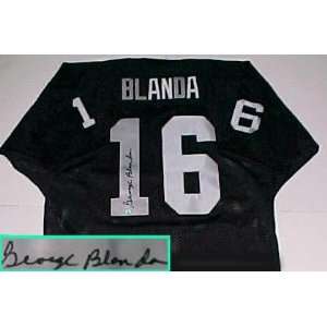   Blanda Hand Signed Raiders Black Throwback Jersey 