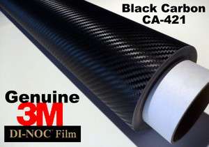 3M DI NOC CA 421 Black Carbon Fiber Vinyl Wrap 12x48  
