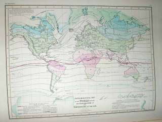   Atlas of Physical Geography SIGNED BY PETERMANN 13 Map Plates  