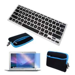  Skque 13.3 Inch Laptop Notebook Glove Bag Blue + Clear Screen 