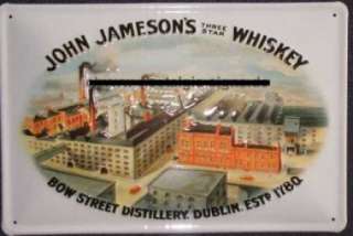   Jameson Whiskey Dublin Blech Schild 20x30cm Distillery Whisky Reklame