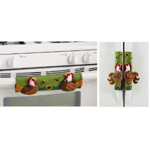 Rooster Oven And Refrigerator Handle Covers By Collections Etc  