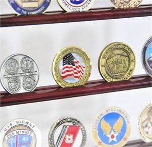 Challenge Coin Display Case Holds 20 Coins Double Sides Viewing