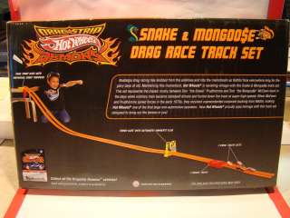   Hot Wheels Mib Dragstrip Demons Snake & Mongoose Drag Race Track Set