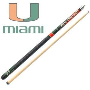   Miami Hurricanes Officially Licensed Pool Cue Stick: Sports & Outdoors