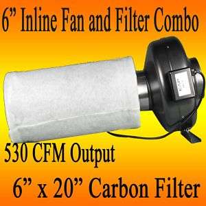 IN LINE DUCT FAN + CARBON FILTER COMBO inch inline  