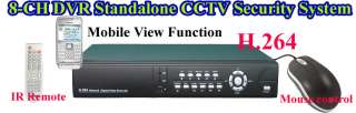 264 Net DVR 8CH DVR standalone CCTV security system  