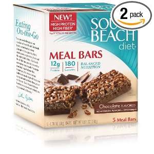 South Beach Diet Bar Meal Bar, Chocolate, 5 Count (Pack of 2)  