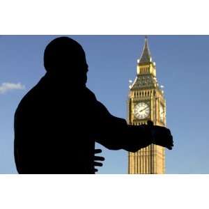  Nelson Mandela Statue and Big Ben, Parliament Square by 