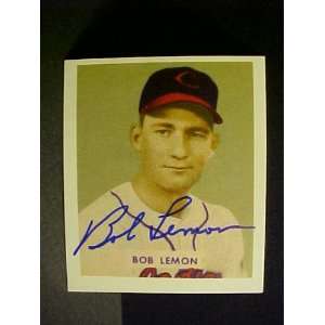 Bob Lemon Cleveland Indians #238 1949 Bowman Reprint Signed Baseball 