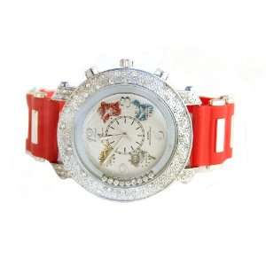 Charles Raymond Mens Fashion Designer Watch Style Silicone Red Band 
