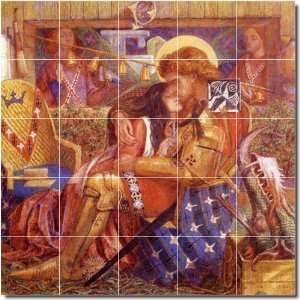  Dante Rossetti Mythology Backsplash Tile Mural 6  30x30 