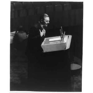 Henry Cabot Lodge,Jr,1902 1985,rostrum of UN General Assembly in 