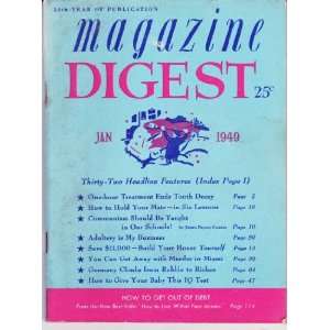  Magazine Digest 1949  January James B. Conant, Manuel 