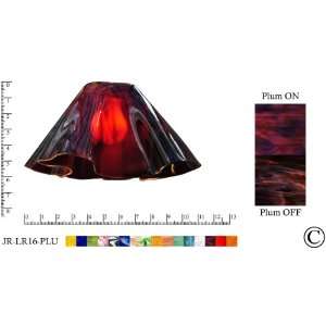 Jezebel Radiance® Large Lily Purple Violet Plum Glass Pendant/Ceiling 