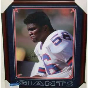  Lawrence Taylor Autographed Picture   CHERRY Framed 16X20 