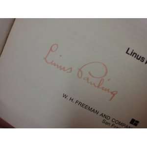 Pauling, Linus Vitamin C And The Common Cold 1970 Book Signed 