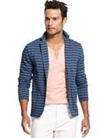 Sons Of Intrigue Jacket, Stripe Shawl Collar Knit Blazer