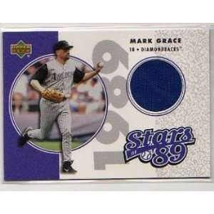  2002 UD Authentics Mark Grace Game Used Jersey Baseball 