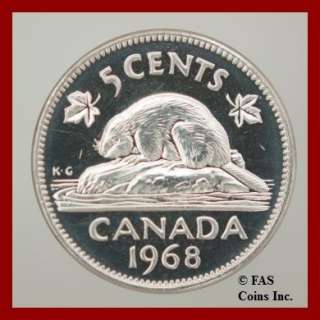   Choice Prooflike Elizabeth II Canada 5 Cents Coin #10229350 29  