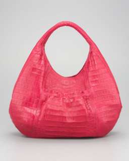 V17HM Nancy Gonzalez Ruffle Pocket Croc Hobo