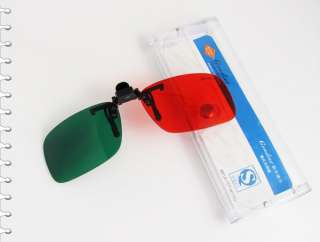 Red&Green/Cyan Clip On 3D Anaglyph Glasses GN5001 NEW  