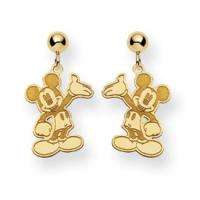 Gold over Sterling Silver Mickey Mouse Earrings Disney  