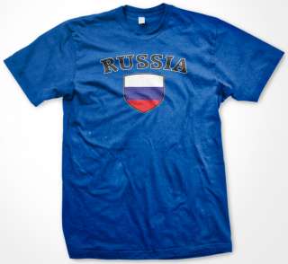 Russia Russian Country Crest Flag World Cup Soccer Olympic Mens T 