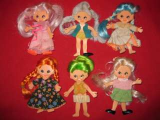 Vintage 1969 Ideal Flatsy Dolls Lot + Outfits Shoes  
