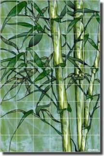Expressions Bamboo Plant Art Shower Ceramic Tile Mural  