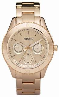 Fossil Stella Rose Gold Tone Multifunction Womens Watch ES2859  