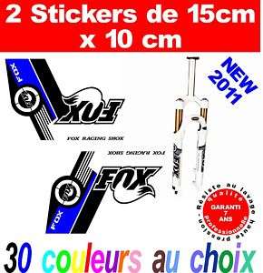 stickers FOX RACING SHOX ref 9.30 COLORIS AU CHOIX  