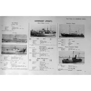  1953 54 Battle Ships Wilhelm Pieck Gauss German Patrol 