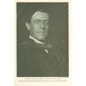  1910 Print Woodrow Wilson President Princeton Universit 