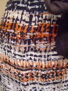 Milly of New York Brown Orange Black Multi Kali Strapless Dress NWT $ 
