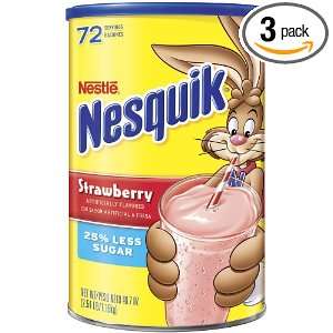 Nesquik Strawberry Powder Drink Mix, 40.7 Ounce Packages (Pack of 3)