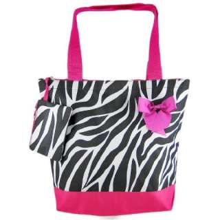  Zebra Hot Pink Tote with Bow: Shoes