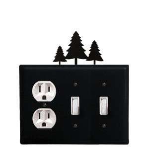   Trees   Single Outlet, Double Switch Electric Cover