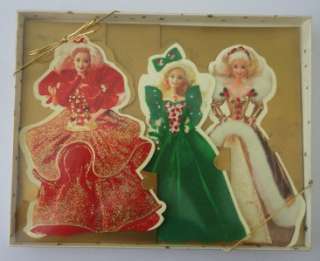 Barbie Doll Holiday Cards Hallmark 1995 MINT Set of 3  