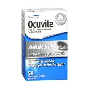 Ocuvite Eye Vitamin & Mineral Supplement, Adult 50+ Formula   50 Gel 
