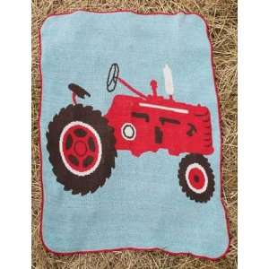  Red Farm Tractor Jr Throw Blanket: Baby