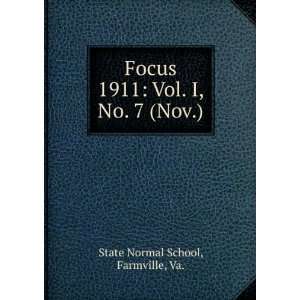   1911 Vol. I, No. 7 (Nov.) Farmville, Va. State Normal School Books