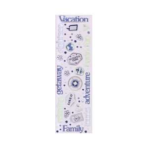 Fiskars Rain Dots Dimensional Epoxy Stickers Vacation Words and Shapes